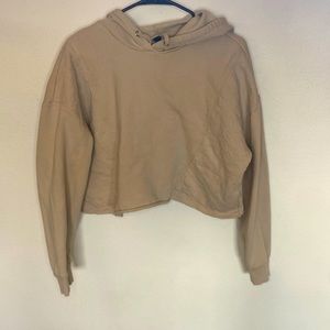Crème Crop Hoodie